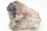 Purple Cubo-Octahedral Fluorite Crystals on Barite - Morocco #217064-1